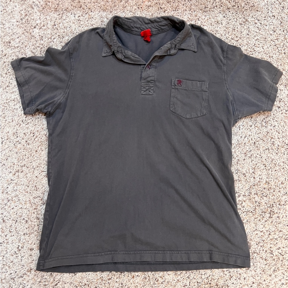 Mossimo Supply Co Polo Shirt Men’s XL Streetwear Gray Y2K Preppy 100% Cotton